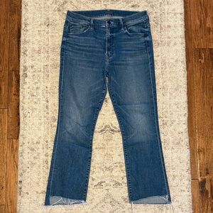MOTHER Insider Crop Step Fray Jeans “Sorry I’m Staring”